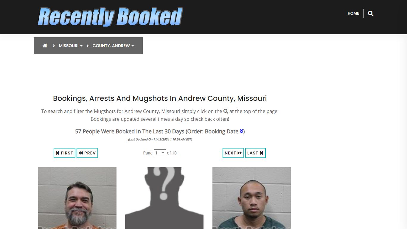 Bookings, Arrests and Mugshots in Andrew County, Missouri - Recently Booked